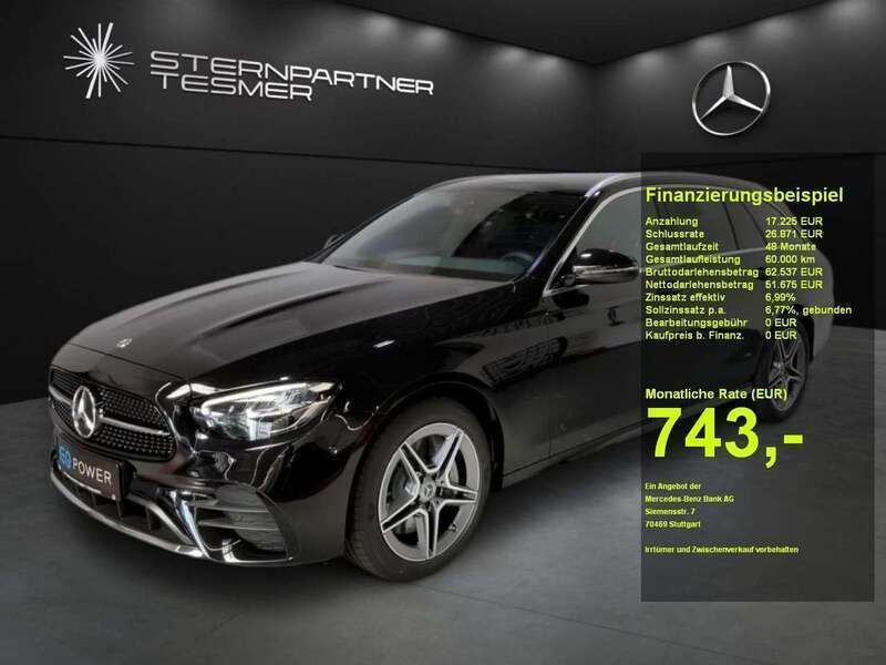 Schwarz Gebraucht 2022 Mercedes E300 AMG Kombi | 36.890 € (Guter Preis) - Bild 1/3