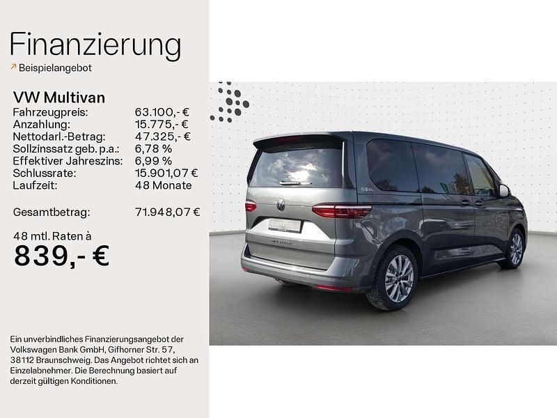 Neu VW Multivan Goal 150 PS (110 kW) 2026 Indiumgrau metallic Van