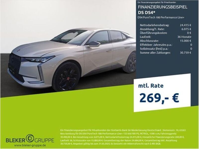 Chrystal pearl/typ Gebraucht 2023 DS Automobiles DS4 Performance Line Plus Limousine | 30.490 € (Guter Preis) - Bild 1/3