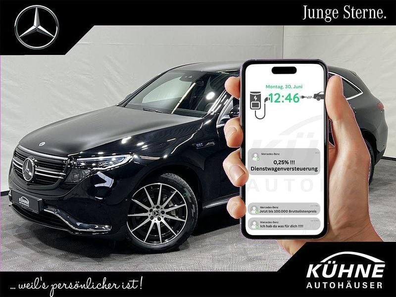 Schwarz, Gebraucht 2021 Mercedes EQC400 AMG SUV | 38.950 € (Fairer Preis) - Bild 1/4