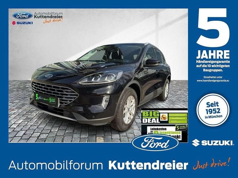 Obsidianschwarz metallic Gebraucht 2021 Ford Kuga Titanium SUV | 22.740 € (Guter Preis) - Bild 1/3