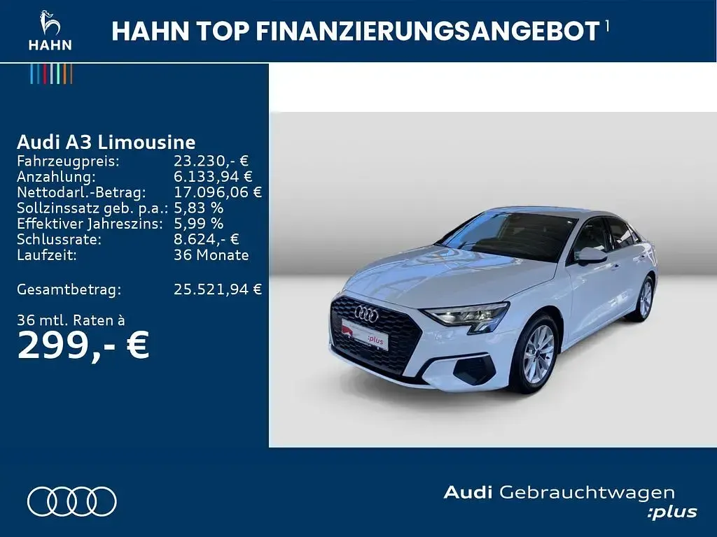 Gebraucht Audi A3 Ambiente 150 PS (110 kW) 2023 Ibisweiß Limousine