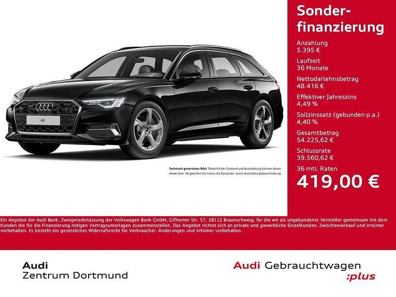 Mythosschwarz metallic Gebraucht 2025 Audi A6 Advanced Kombi | 53.811 € (Guter Preis) - Bild 1/4