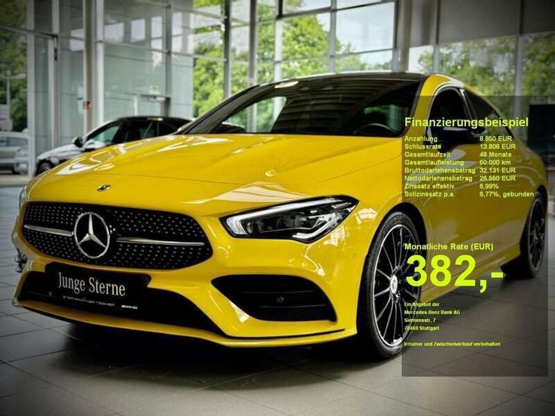 Gelb Gebraucht 2023 Mercedes CLA200 AMG Limousine | 34.190 € (Fairer Preis) - Bild 1/3
