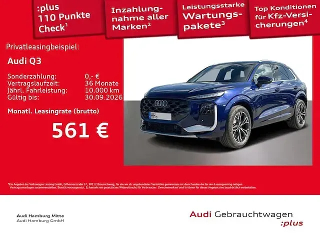 Gebraucht Audi Q3 S-Line 150 PS (110 kW) 2026 Navarrablau metallic SUV