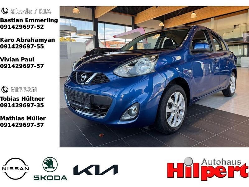 Ocean blue (m) (metallic) Gebraucht 2016 Nissan Micra Acenta Limousine | 7.590 € (Etwas zu teuer) - Bild 1/4
