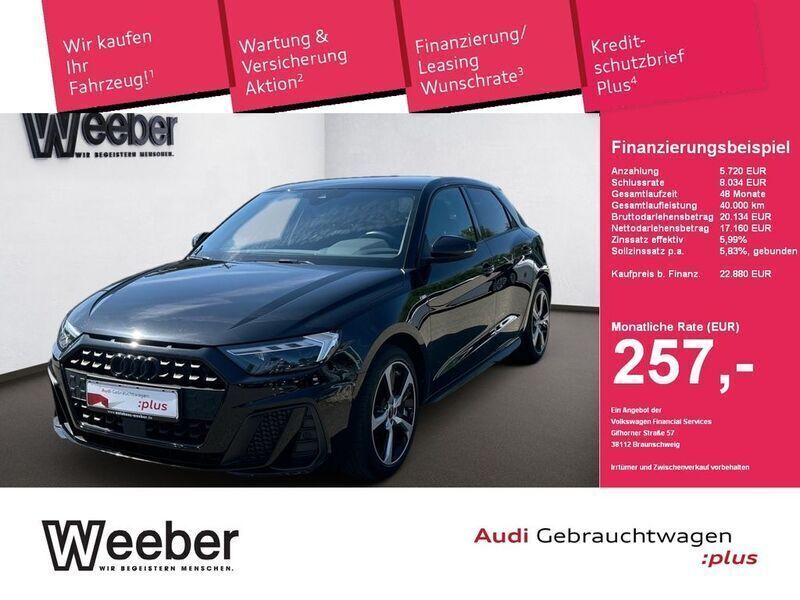 Mythosschwarz metallic Gebraucht 2022 Audi A1 Sportback Ambiente Kleinwagen | 21.890 € (Etwas zu teuer) - Bild 1/4
