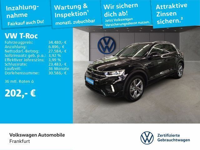 Schwarz Gebraucht 2024 VW T-Roc R-line SUV | 34.480 € (Fairer Preis) - Bild 1/4