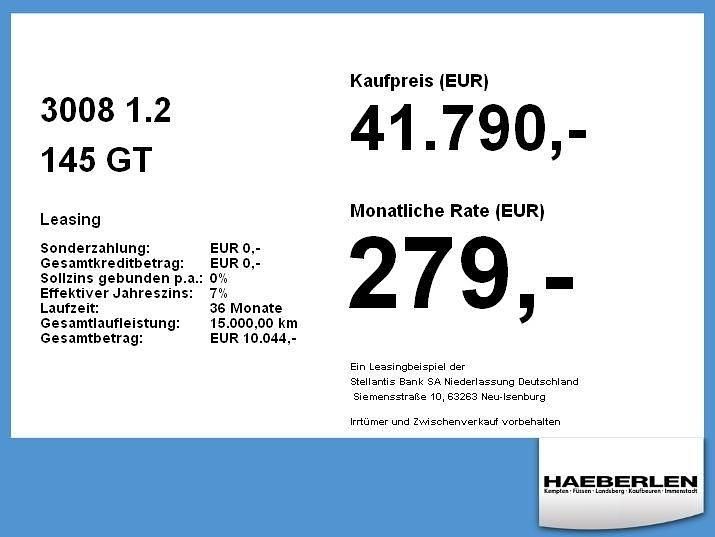 Neu Peugeot 3008 GTi 136 PS (100 kW) 2025 Weiss/typ aussenverkleidung me SUV