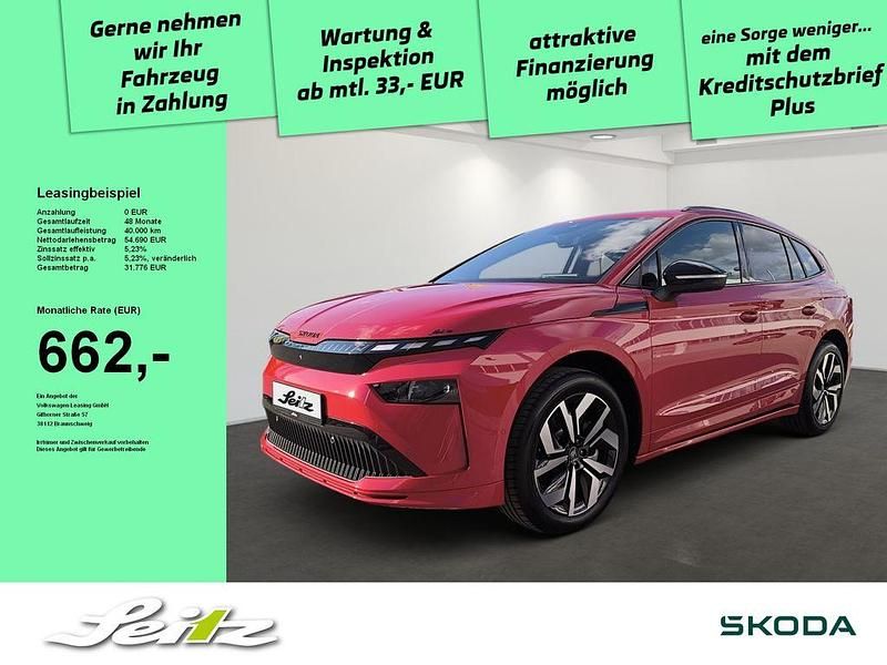 Rot Neu 2025 Skoda Enyaq iV SportLine SUV | 54.690 € (Etwas zu teuer) - Bild 1/3