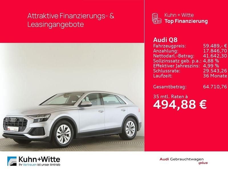 Florettsilber metallic Gebraucht 2021 Audi Q8 Ambiente SUV | 59.489 € (Guter Preis) - Bild 1/4