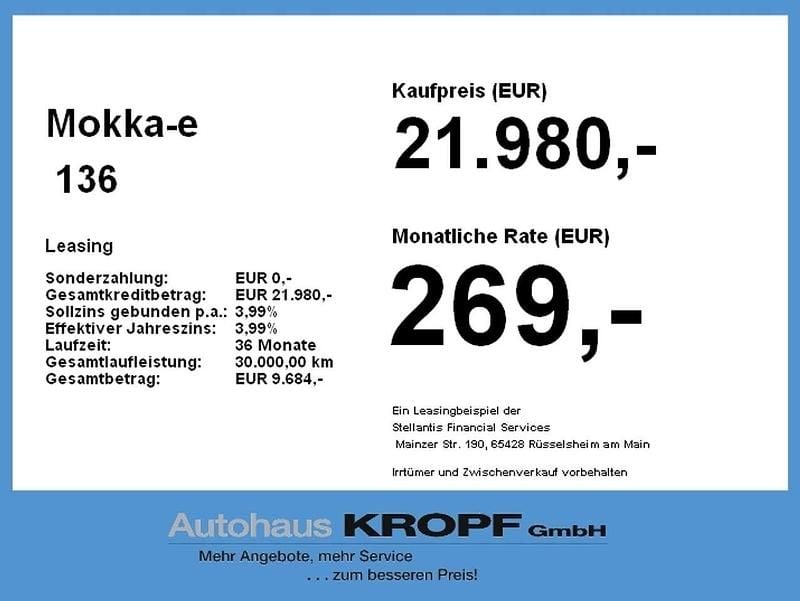 Gebraucht Opel Mokka-e 114 kW (156 PS) 2024 Silber SUV