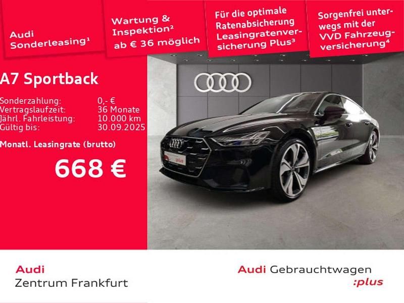 Mythosschwarz metallic/mythoss Gebraucht 2024 Audi A7 S-Line Kleinwagen | 67.310 € (Fairer Preis) - Bild 1/2