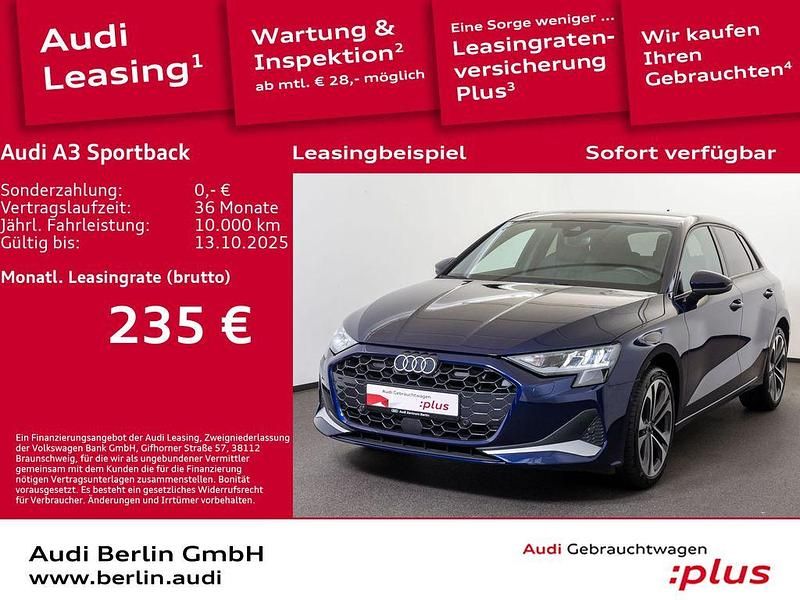 Navarrablau metallic Gebraucht 2024 Audi A3 Advanced Plus Limousine | 32.110 € (Guter Preis) - Bild 1/3