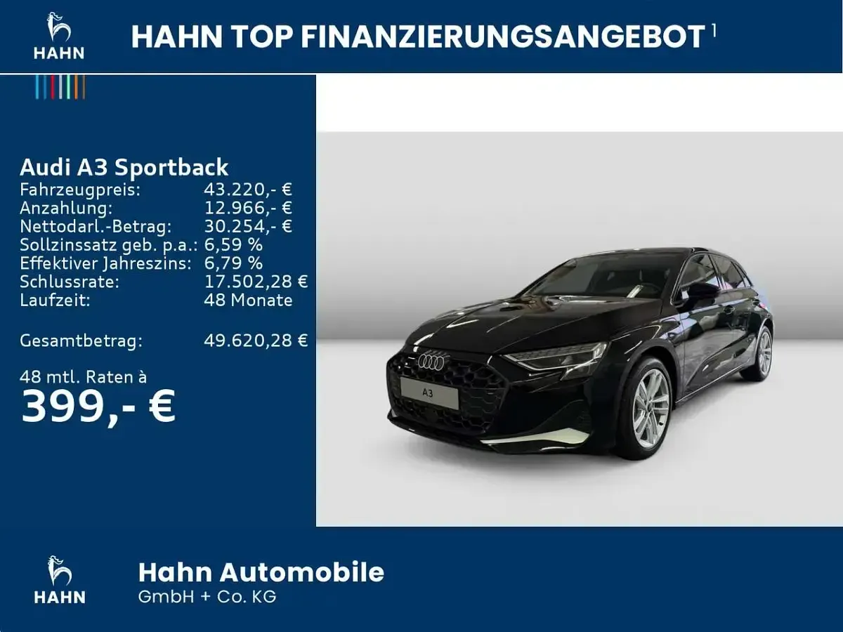 Neu Audi A3 Advanced 204 PS (150 kW) 2026 Brillantschwarz Limousine