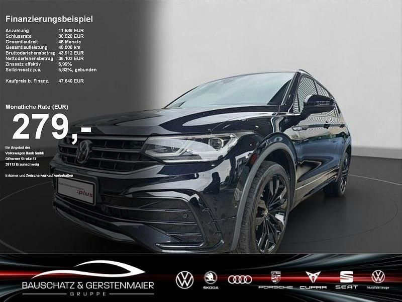 Schwarz Gebraucht 2024 VW Tiguan Allspace R-line SUV | 47.120 € (Teuer) - Bild 1/4