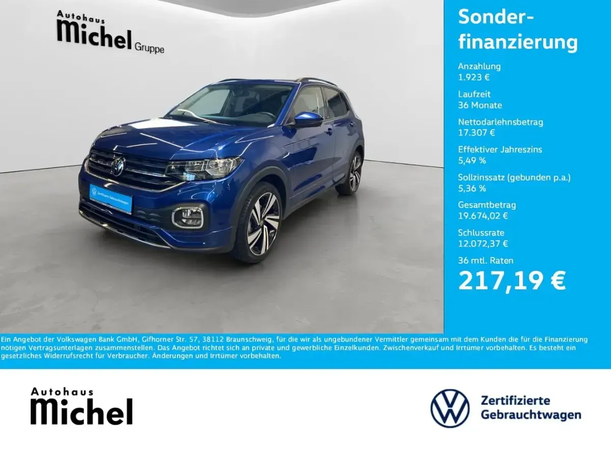Gebraucht VW T-Cross Active 110 PS (80 kW) 2021 Blau SUV