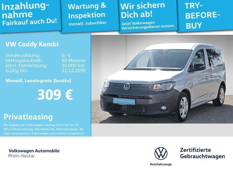 Silber Gebraucht 2021 VW Caddy Basis Van / Kleinbus | 21.992 € (Fairer Preis) - Bild 1/2