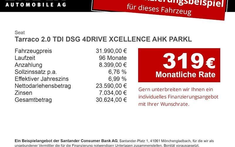 Gebraucht Seat Tarraco 4Drive 200 PS (147 kW) 2022 Schwarz SUV