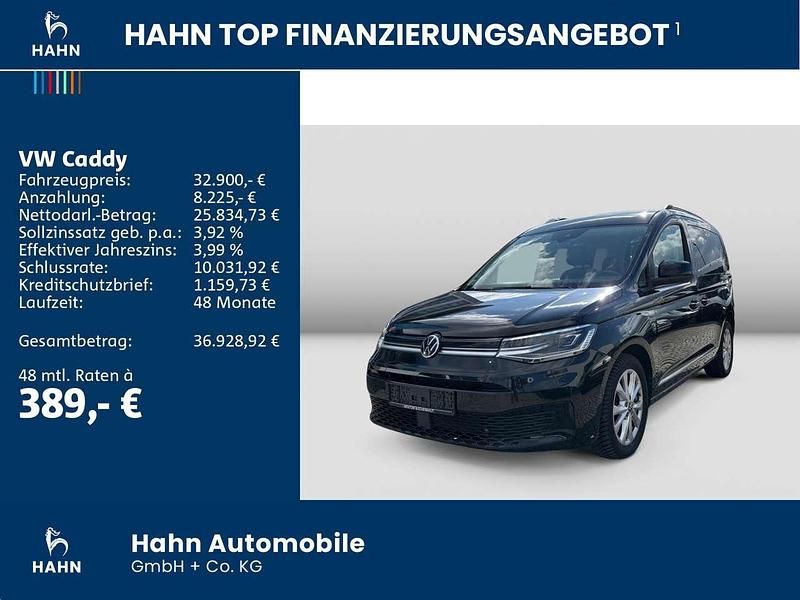 Gebraucht VW Caddy Style 122 PS (89 kW) 2022 Schwarz Van / Kleinbus