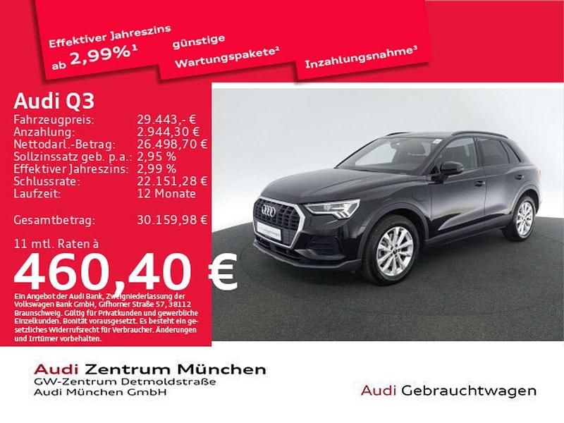 Mythosschwarz metallic Gebraucht 2022 Audi Q3 S-Line SUV | 29.443 € (Superpreis) - Bild 1/2