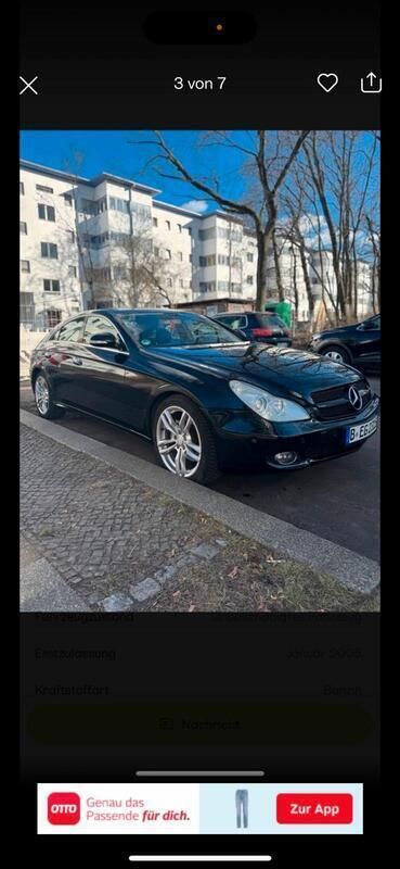 Schwarz Gebraucht 2005 Mercedes CLS350 Limousine | 6.200 € (Superpreis) - Bild 1/4