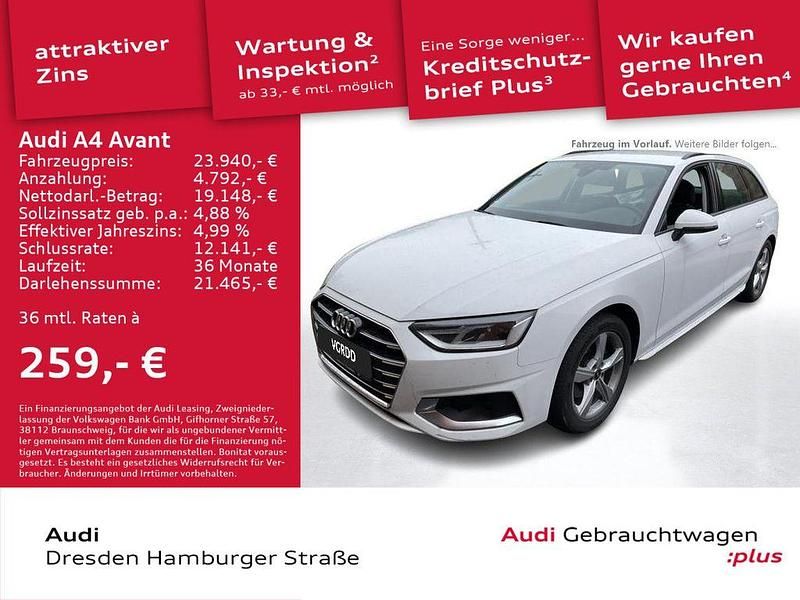 Ibisweiß Gebraucht 2022 Audi A4 Advanced Plus Kombi | 23.940 € (Guter Preis) - Bild 1/3