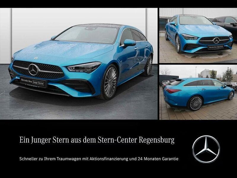 Blau Gebraucht 2024 Mercedes CLA200 Shooting Brake AMG Kombi | 38.449 € (Teuer) - Bild 1/4