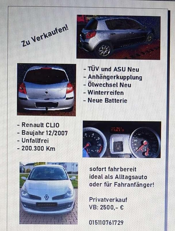 Gebraucht Renault Clio II Extreme 101 PS (74 kW) 2007 Silber Limousine