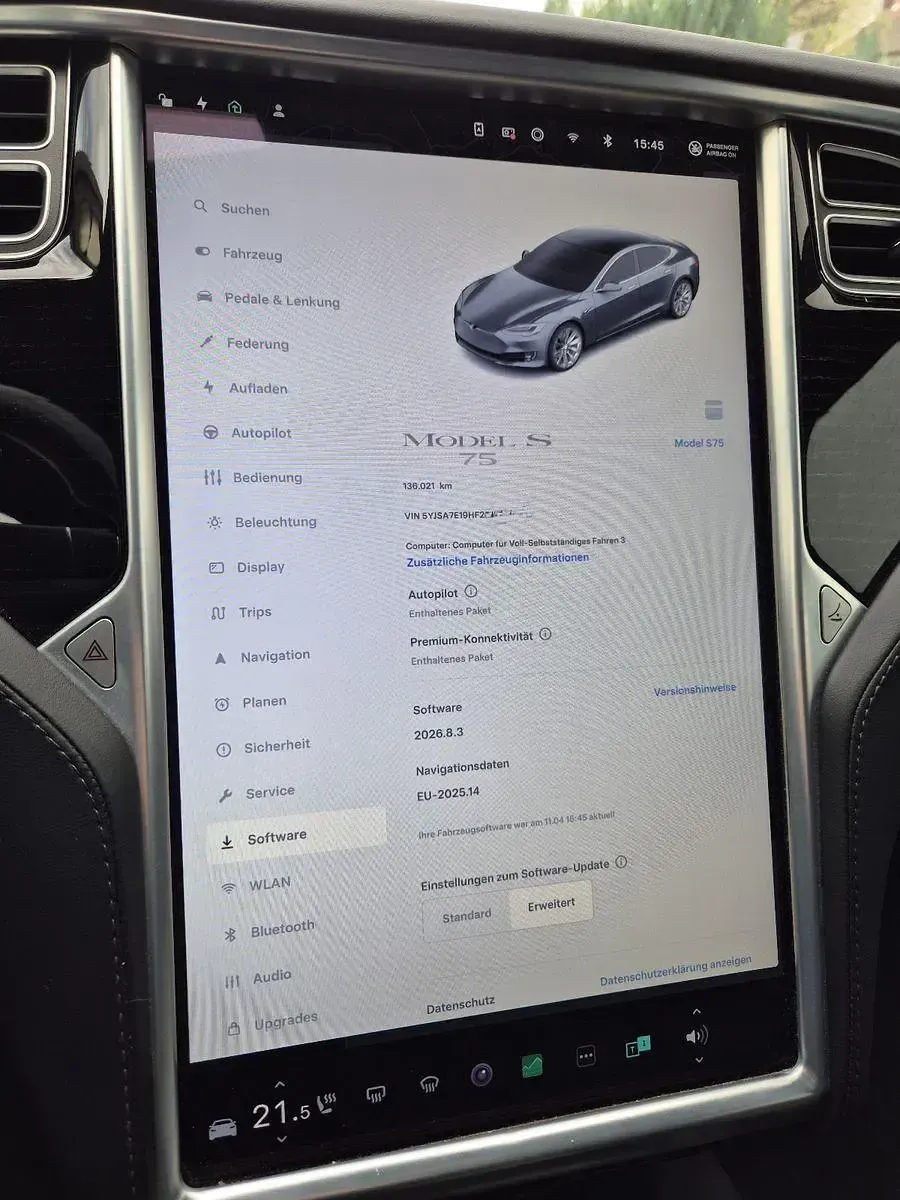 Usata Tesla Model S 350 kW (476 CV) 2017 Argento Utilitaria