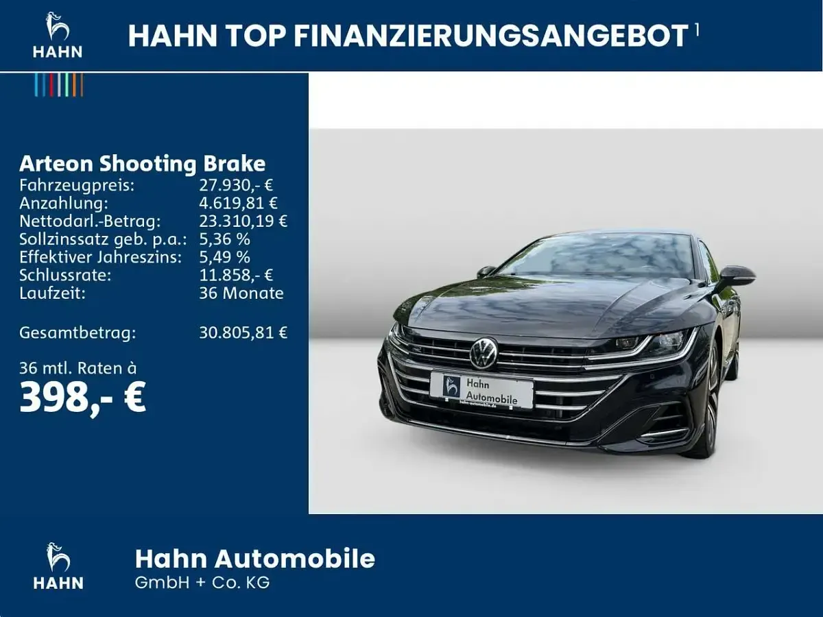 Gebraucht VW Arteon R-line 150 PS (110 kW) 2020 Deep black perleffekt Kombi