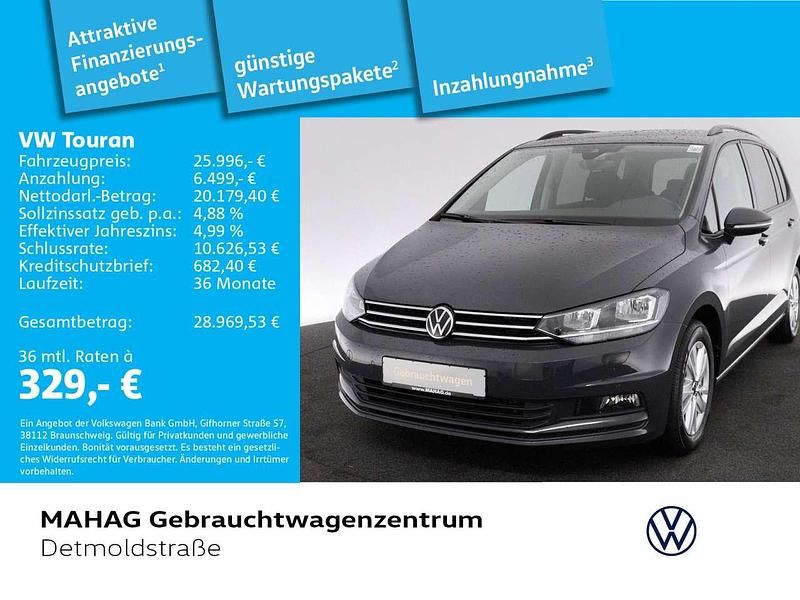 Uranograu Gebraucht 2022 VW Touran Comfortline Van / Kleinbus | 25.996 € (Guter Preis) - Bild 1/2