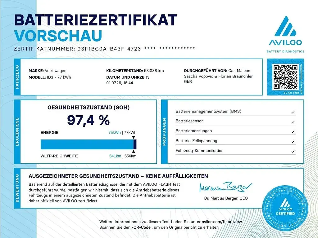 Gebraucht VW ID.3 Pro 150 kW (204 PS) 2022 Gletscherweiß Kleinwagen