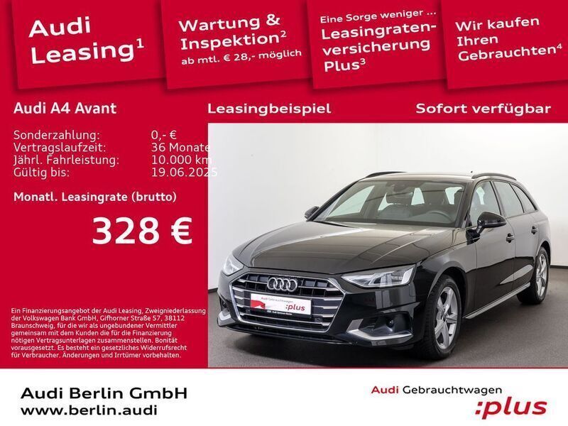 Mythosschwarz metallic Gebraucht 2024 Audi A4 Advanced Plus Kombi | 34.500 € (Fairer Preis) - Bild 1/3