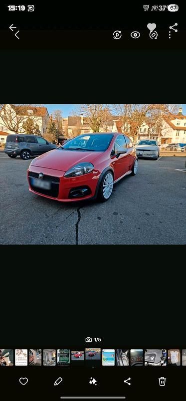 Rot Gebraucht 2008 Abarth Grande Punto Kleinwagen | 6.600 € - Bild 1/4