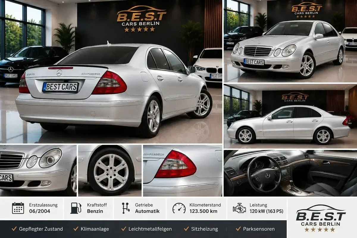 Gebraucht Mercedes E200 Avantgarde 184 PS (135 kW) 2007 Silber Limousine