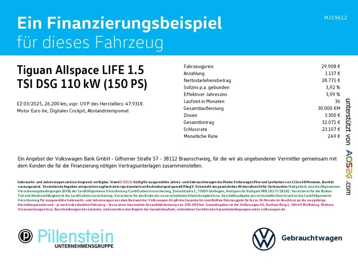 Gebraucht VW Tiguan Allspace Life 150 PS (110 kW) 2024 SUV