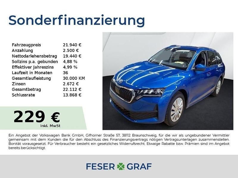 Gebraucht Skoda Octavia Essence 116 PS (85 kW) 2025 Raceblau metallic Kombi