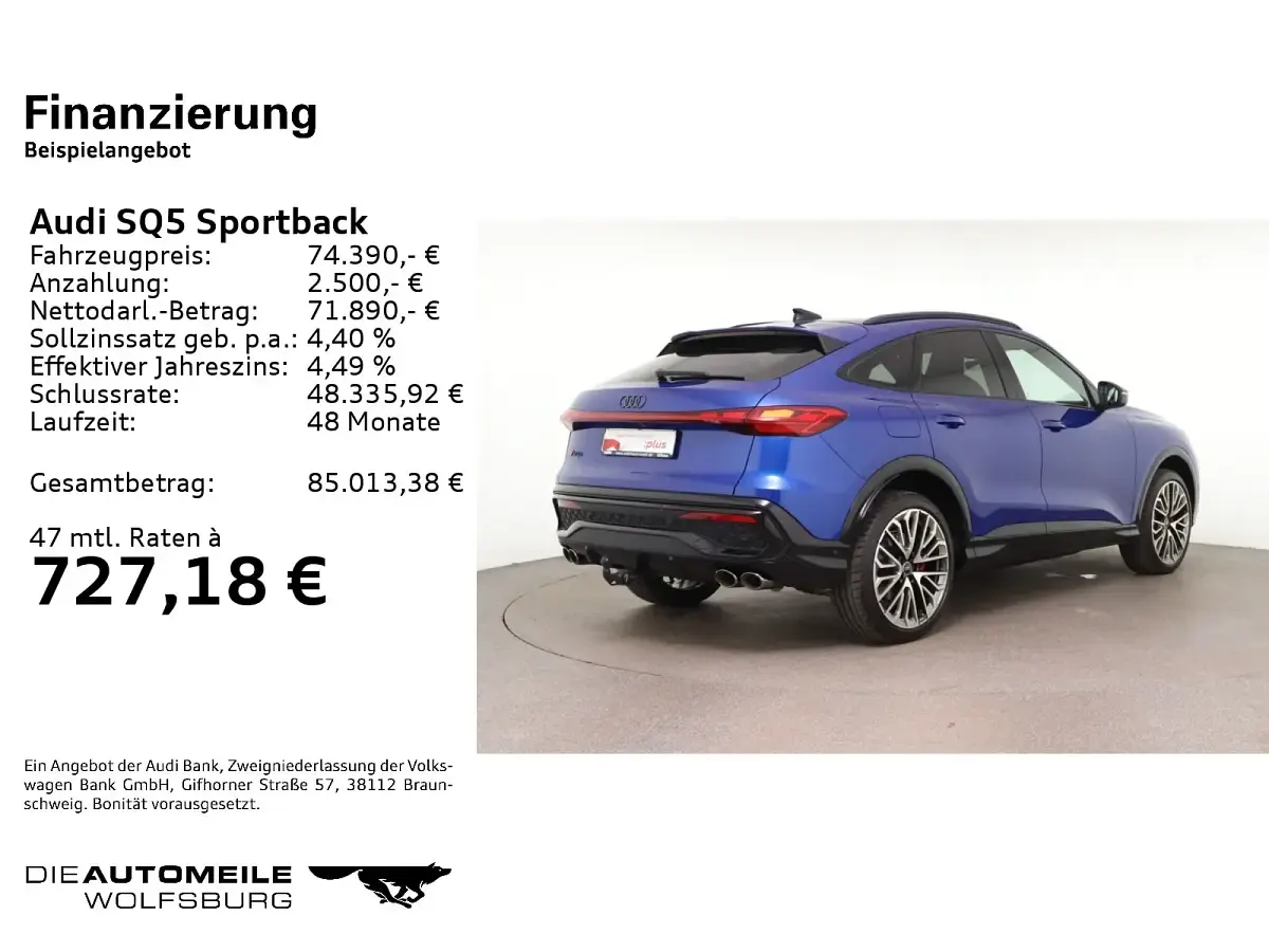 Gebraucht Audi SQ5 Sportback Edition .1 367 PS (269 kW) 2025 Ultrablau metallic SUV