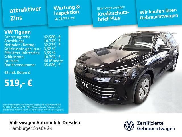Deep black perleffekt Gebraucht 2024 VW Tiguan Elegance SUV | 42.980 € (Teuer) - Bild 1/2