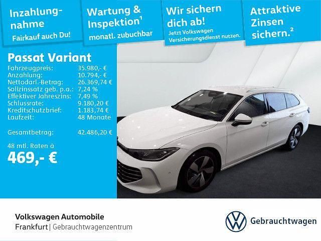 Pure white Gebraucht 2025 VW Passat Elegance Kombi | 35.980 € (Superpreis) - Bild 1/4