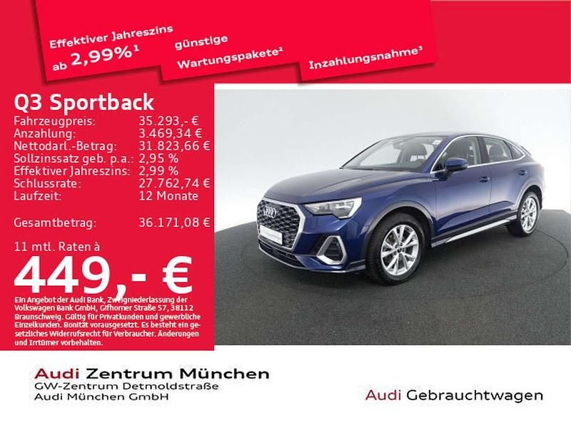Navarrablau metallic Gebraucht 2022 Audi Q3 S-Line SUV | 35.293 € (Guter Preis) - Bild 1/2