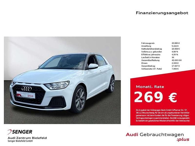 Gletscherweiß metallic Gebraucht 2020 Audi A1 Sportback Advanced Plus Kleinwagen | 20.880 € (Guter Preis) - Bild 1/4