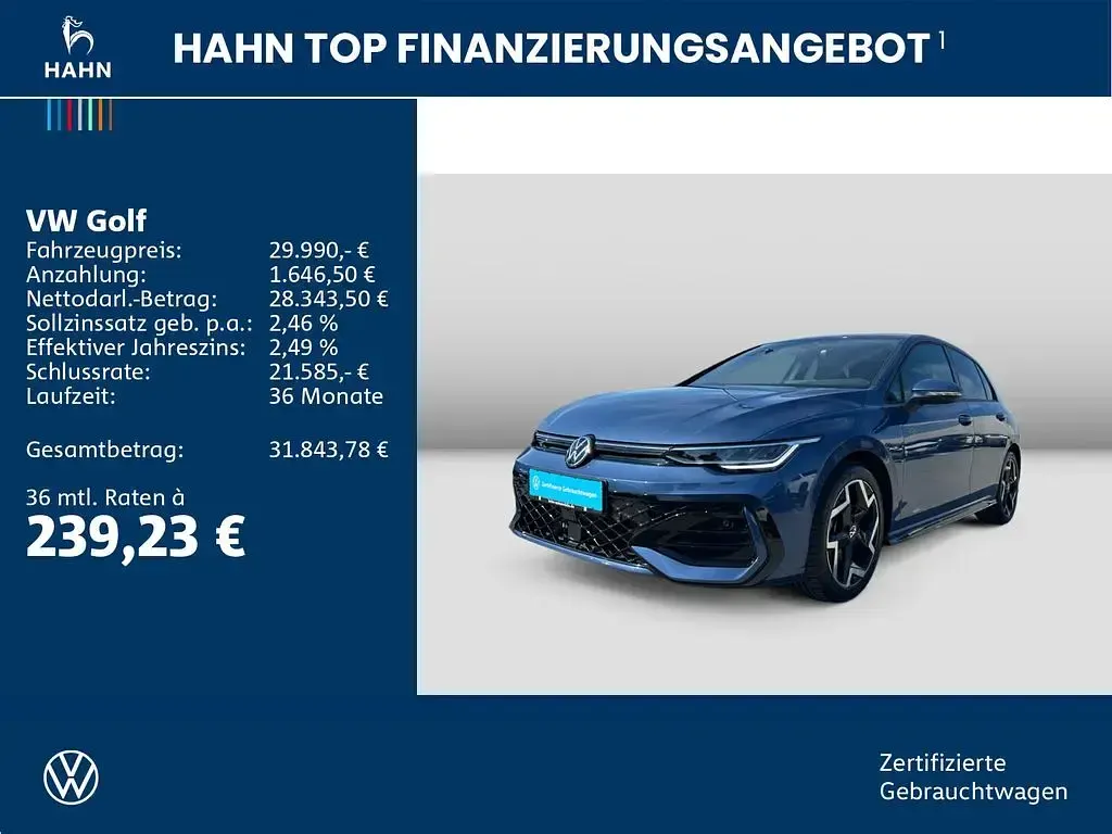 Usata VW Golf VIII R-line 150 CV (110 kW) 2025 Blu Berlina