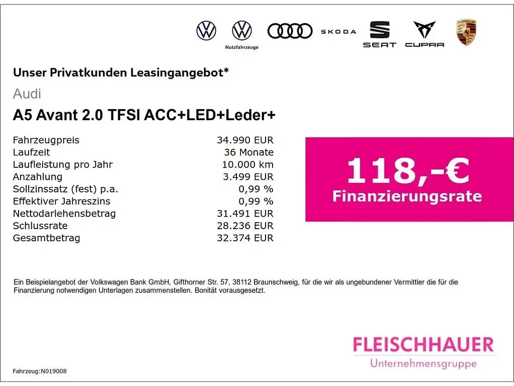 Gebraucht Audi A5 Sport 150 PS (110 kW) 2025 Mythosschwarz metallic Kombi