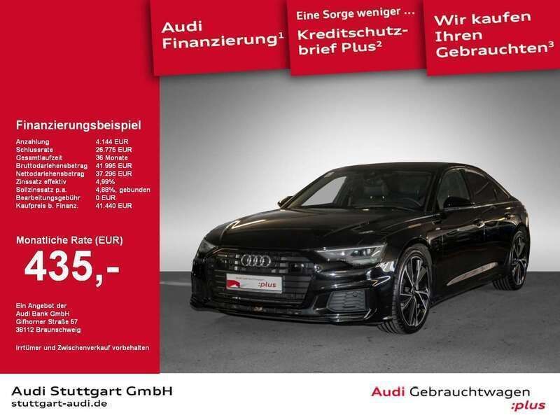 Brillantschwarz Gebraucht 2023 Audi A6 S-Line Limousine | 46.940 € - Bild 1/2