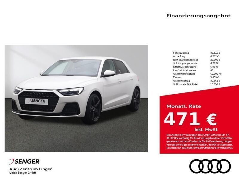 Weiß Neu 2025 Audi A1 Sportback Advanced Plus Kleinwagen | 33.510 € (Teuer) - Bild 1/4