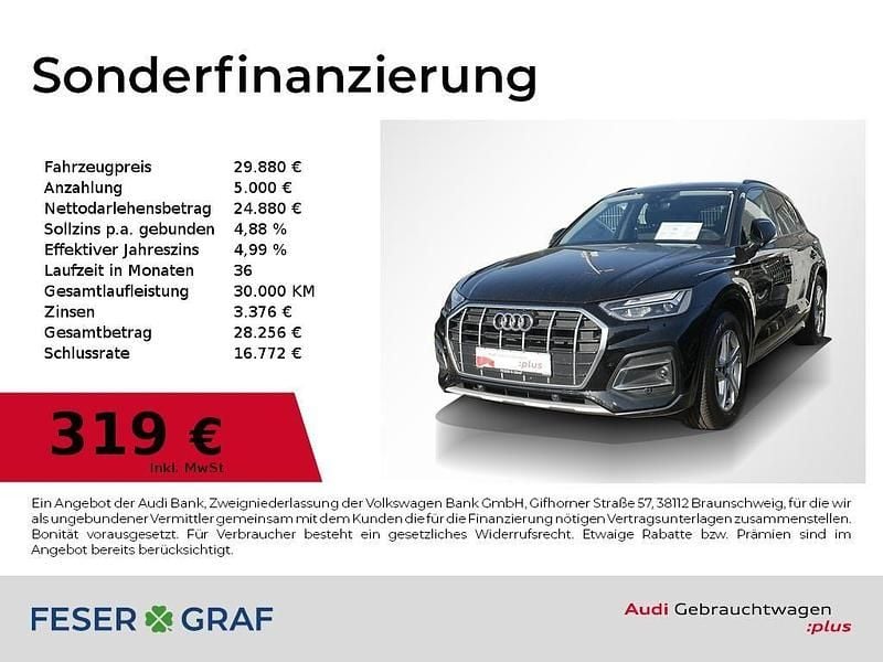 Gebraucht Audi Q5 Ambiente 163 PS (119 kW) 2022 Brillantschwarz SUV