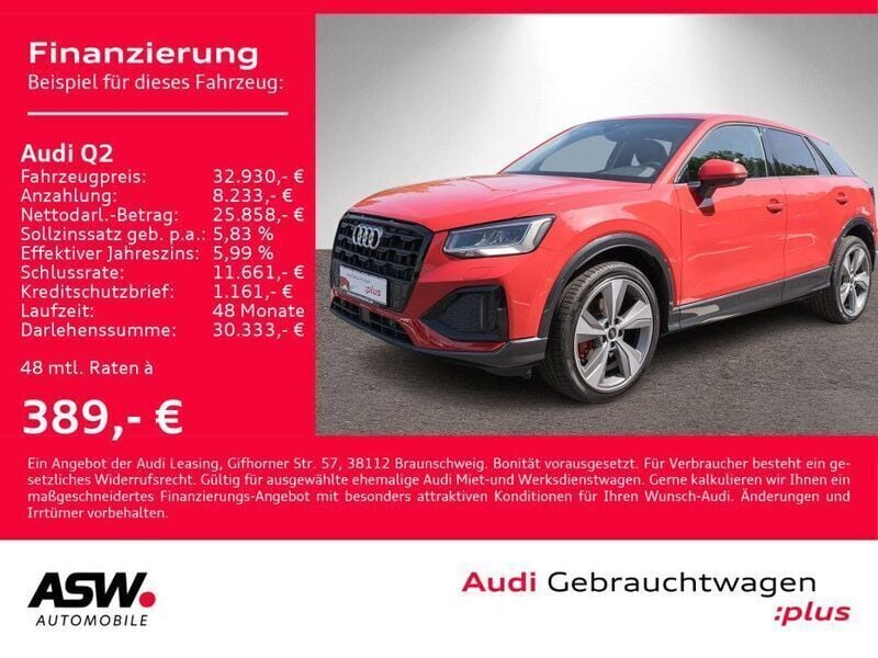 Progressivrot metallic Gebraucht 2024 Audi Q2 Advanced Plus SUV | 32.930 € (Etwas zu teuer) - Bild 1/4