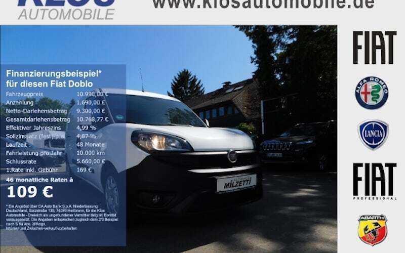 Weiß Gebraucht 2018 Fiat Doblò Basis Van / Kleinbus | 10.990 € (Fairer Preis) - Bild 1/4